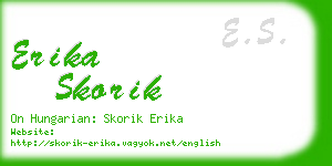 erika skorik business card